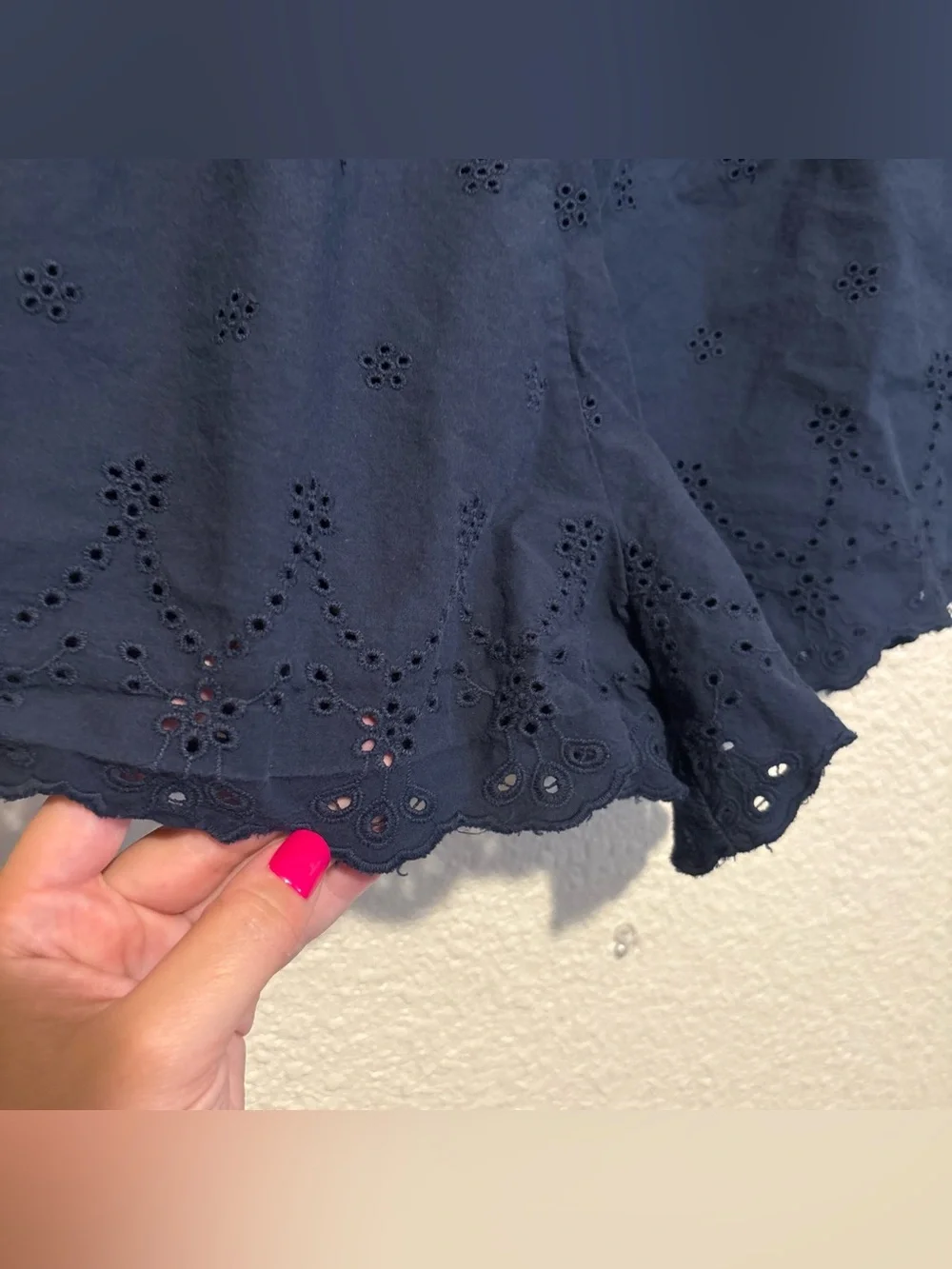 Y2K Gilly Hicks eyelet detail Sleep Shorts - Picture 2 of 6